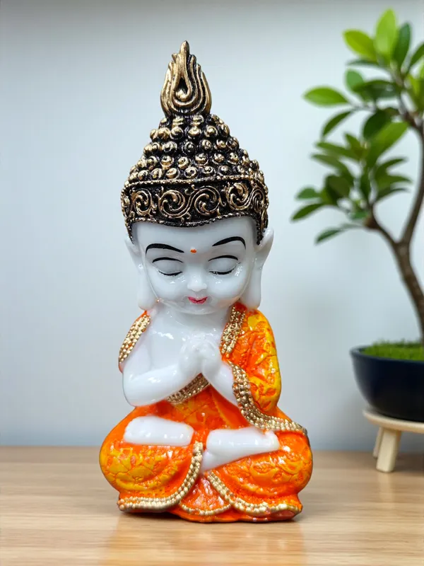 Orange_Fiber_Poly_Resin_Premium_Monk_Idol