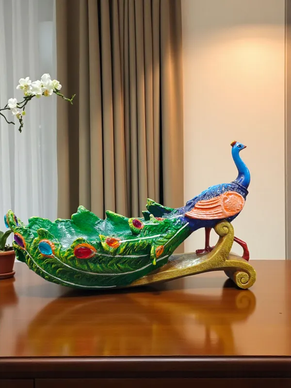 Green_Fiber_Poly_Resin_Premium_Peacock_Idol