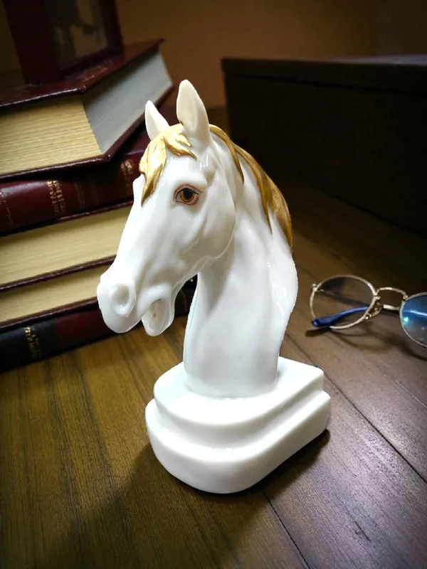 White_Fiber_Poly_Resin_Premium_Horse_Statue