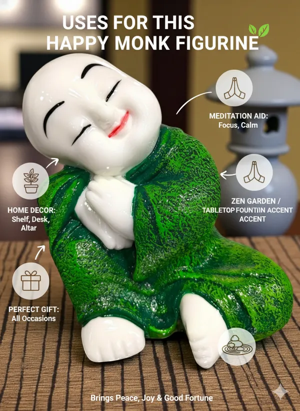 Green_Fiber_Poly_Resin_Premium_Monk_Idol