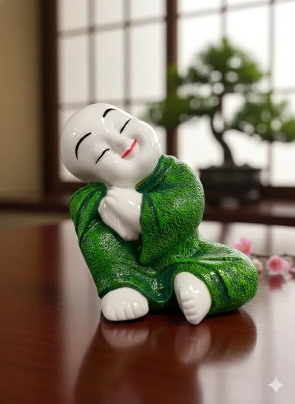 Green_Fiber_Poly_Resin_Premium_Monk_Idol