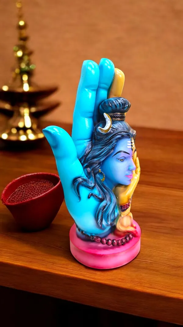 10_Inch_Premium_Multicolor_Shiv_Parvati__(Ardhanarishvara)_Idol_|_Fiber_Poly_Resin_Murti_for_Home_Temple,_Pooja_Room_&_Decor