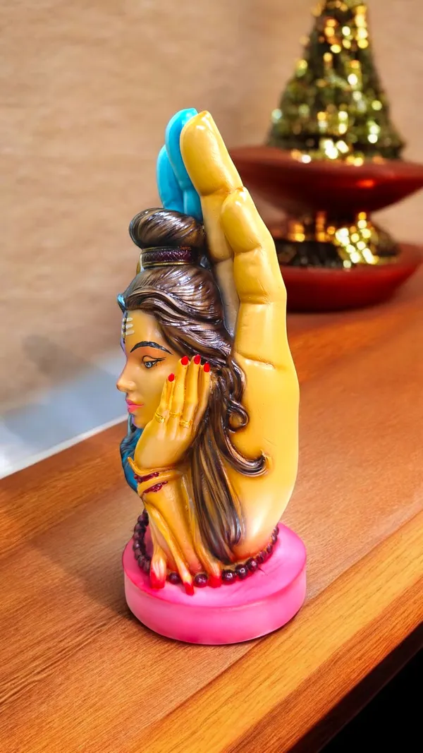 10_Inch_Premium_Multicolor_Shiv_Parvati__(Ardhanarishvara)_Idol_|_Fiber_Poly_Resin_Murti_for_Home_Temple,_Pooja_Room_&_Decor