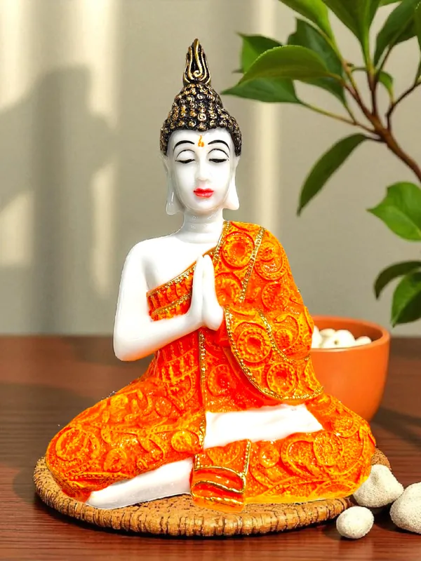 Orange_Fiber_Poly_Resin_Premium_Buddha_Idol