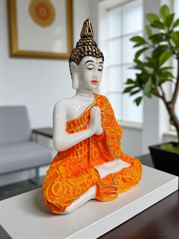 Orange_Fiber_Poly_Resin_Premium_Buddha_Idol