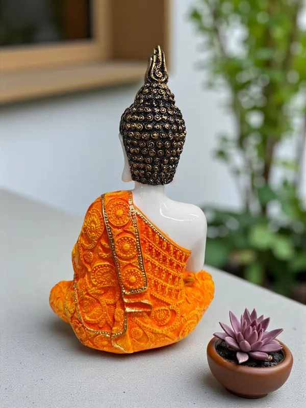 Orange_Fiber_Poly_Resin_Premium_Buddha_Idol