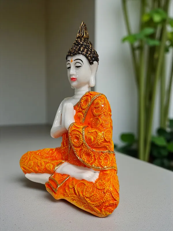 Orange_Fiber_Poly_Resin_Premium_Buddha_Idol