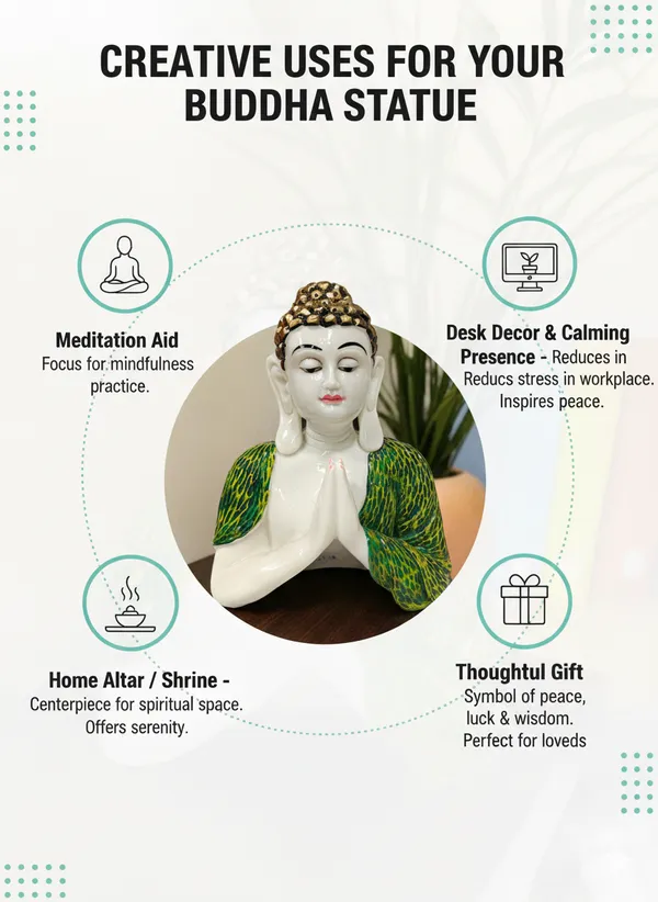 GREEN_Fiber_Poly_Resin_Premium_NAMSKAR_Buddha_Idol