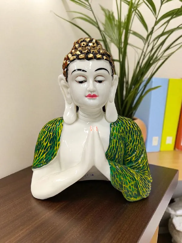 GREEN_Fiber_Poly_Resin_Premium_NAMSKAR_Buddha_Idol