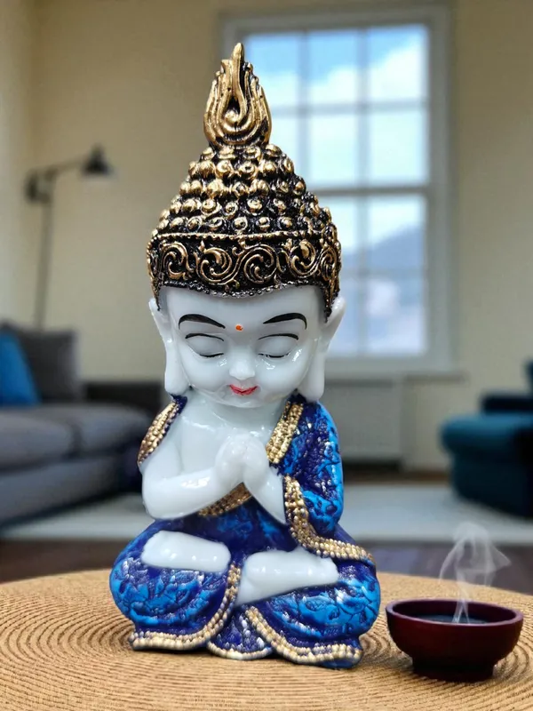 Blue_Fiber_Poly_Resin_Premium_Monk_Idol