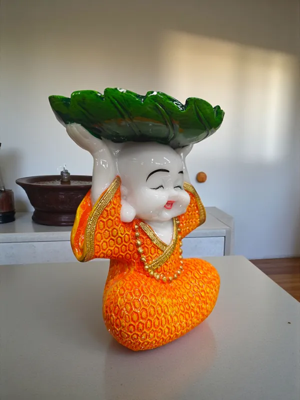 Orange_Fiber_Poly_Resin_Premium_Monk_Idol