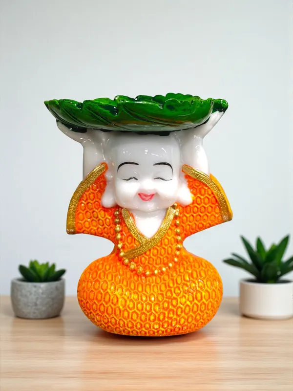 Orange_Fiber_Poly_Resin_Premium_Monk_Idol