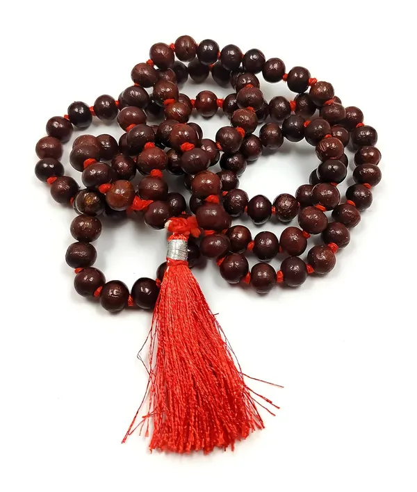 Red_Natural_Sandalwood_Prayer_Mala,_108+1_Beads_With_Red_Tassel,_Mala_For_Jaap
