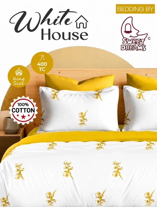 Yellow_100%_Cotton_King_Size_Bedsheet_For_Bedroom