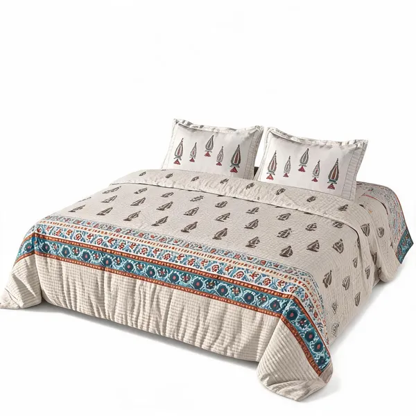 Blue_And_White_100%_Cotton_King_Size_Bedsheet_For_Bedroom