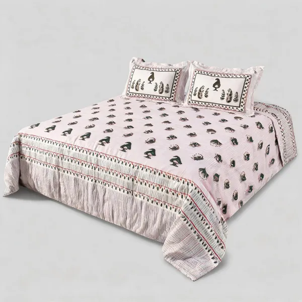 Pink_And_White_100%_Cotton_King_Size_Bedsheet_For_Bedroom