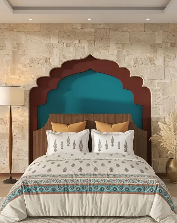Blue_And_White_100%_Cotton_King_Size_Bedsheet_For_Bedroom