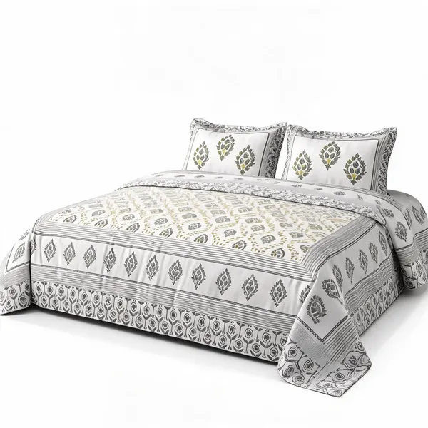 Grey_And_White_100%_Cotton_King_Size_Bedsheet_For_Bedroom