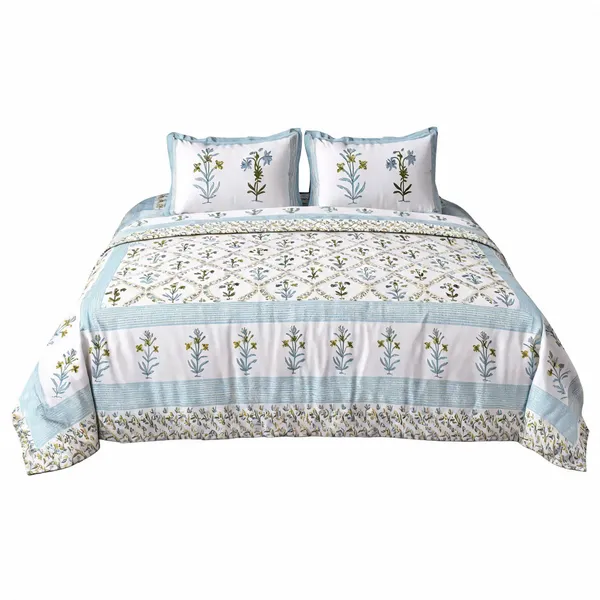 Blue_And_White_100%_Cotton_King_Size_Bedsheet_For_Bedroom