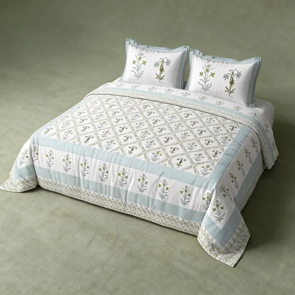 Blue_And_White_100%_Cotton_King_Size_Bedsheet_For_Bedroom