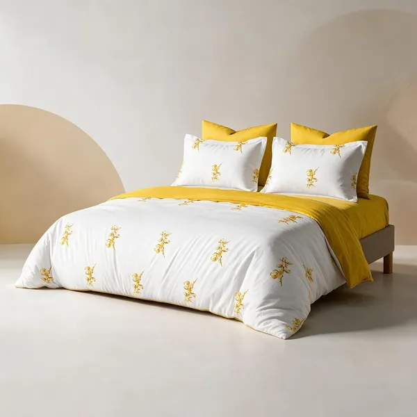 Yellow_100%_Cotton_King_Size_Bedsheet_For_Bedroom