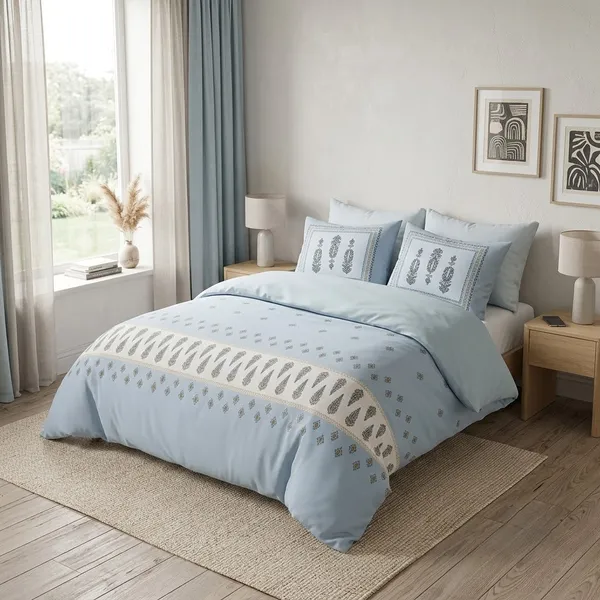 Sky_Blue_100%_Cotton_King_Size_Bedsheet_For_Bedroom