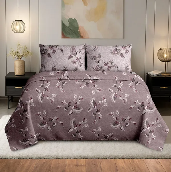 Mauve_Pink_100%_Cotton_King_Size_Bedsheet_For_Bedroom