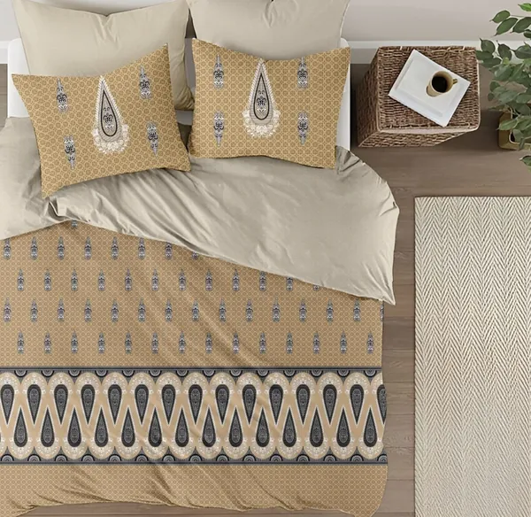 Mustard_Brown_100%_Cotton_King_Size_Bedsheet_For_Bedroom
