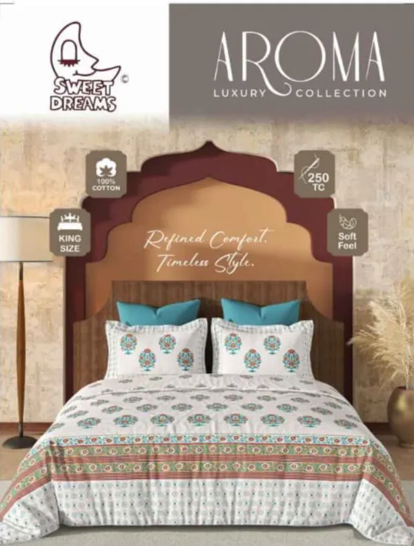 Green_And_White_100%_Cotton_King_Size_Bedsheet_For_Bedroom