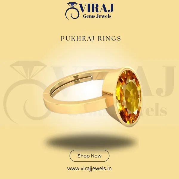 Pukhraj_Ring_Pukhraj_Stone__Created_Yellow_Sapphire_Gemstone_Adjustable_Women_&_Man_Ring