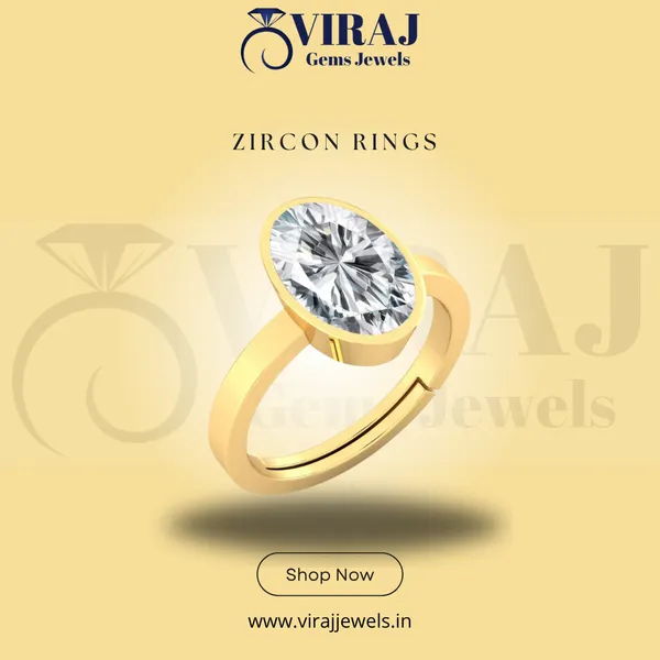 Ring_Zircon_Zirkon/_Zircon_Stone_Created_Adjustable_Ring_Rashi_Ratna_Created_for_Men_&_Women