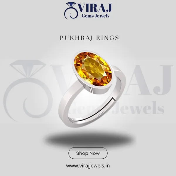 Pukhraj_Ring_Pukhraj_Stone__Created_Yellow_Sapphire_Gemstone_Adjustable_Women_&_Man_Ring