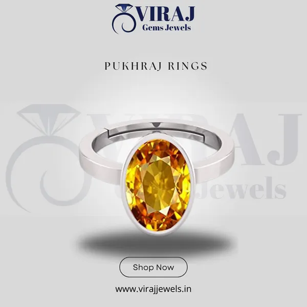 Pukhraj_Ring_Pukhraj_Stone__Created_Yellow_Sapphire_Gemstone_Adjustable_Women_&_Man_Ring