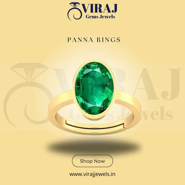 Ring__Panna_Stone__Created_Panna_Stone_Emerald_Ring_Adjustable_Woman_Man_Ring