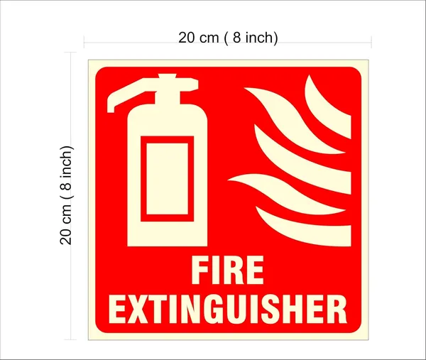 Green_Glow_In_The_Dark_'Fire_Extinguisher'_Sign_Board_8X8_Inch,_Uv_Digital_Printed,_Waterproof_Foam_Sheet_For_Office,_Hotel,_Hospital,_Restaurant,_Home