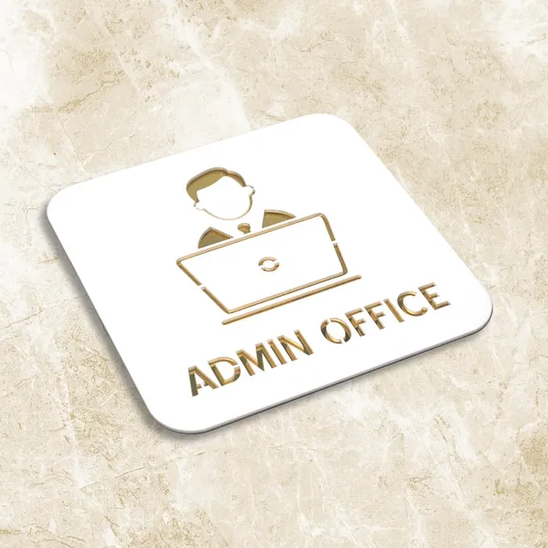 White_&_Gold_Premium_White_Gold_Finish_Acrylic_Office_Door_Sign_Self-Adhesive_Name_Plate_For_Admin,_Reception,_Manager_Easy_To_Mount,_Elegant_Business_Signage_For_Office,_Hotel,_Resort,_Corporate_Use