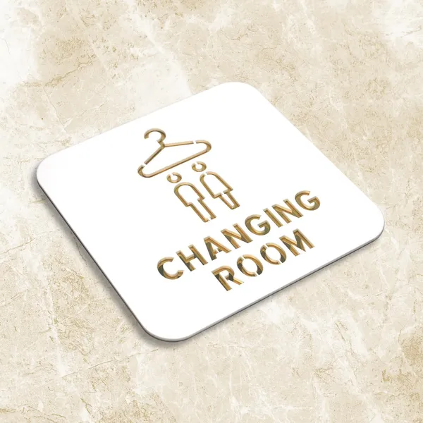 Changing_Room_Door_Sign_Premium_White_Gold_Acrylic_Name_Plate_With_Self-Adhesive_Backing_Elegant,_Easy-To-Mount_Signage_For_Office,_Hotel,_Resort,_Spa,_Corporate,_Society_&_Business_Use