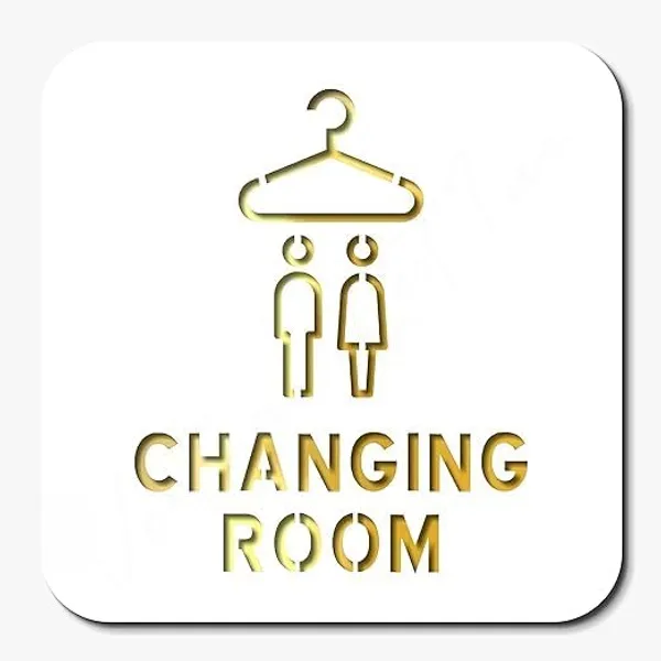 Changing_Room_Door_Sign_Premium_White_Gold_Acrylic_Name_Plate_With_Self-Adhesive_Backing_Elegant,_Easy-To-Mount_Signage_For_Office,_Hotel,_Resort,_Spa,_Corporate,_Society_&_Business_Use