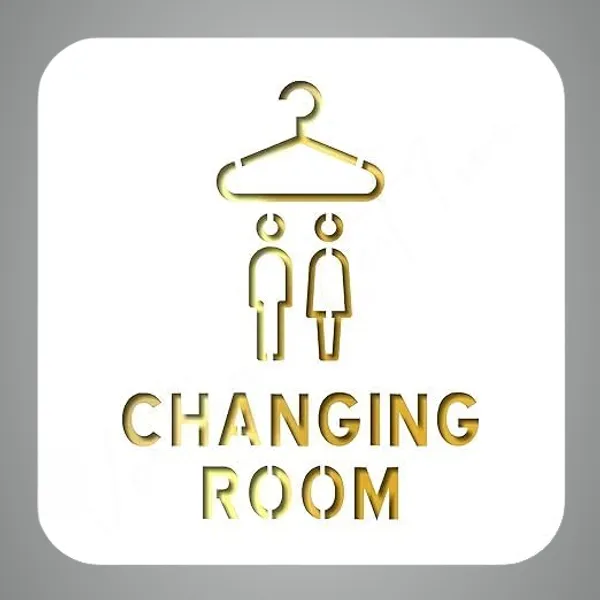 Changing_Room_Door_Sign_Premium_White_Gold_Acrylic_Name_Plate_With_Self-Adhesive_Backing_Elegant,_Easy-To-Mount_Signage_For_Office,_Hotel,_Resort,_Spa,_Corporate,_Society_&_Business_Use