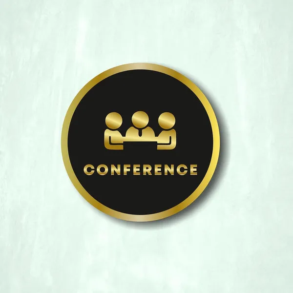 Golden_&_Black_Conference_Room_Sign_Acrylic_Round_Door_Signage,_Premium_Self-Adhesive_6_Inch_Sticker_For_Office,_Hotel,_Restaurant,_Store,_Cafe,_Business_&_Shop_Use