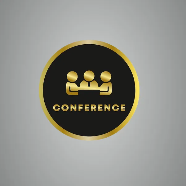 Golden_&_Black_Conference_Room_Sign_Acrylic_Round_Door_Signage,_Premium_Self-Adhesive_6_Inch_Sticker_For_Office,_Hotel,_Restaurant,_Store,_Cafe,_Business_&_Shop_Use