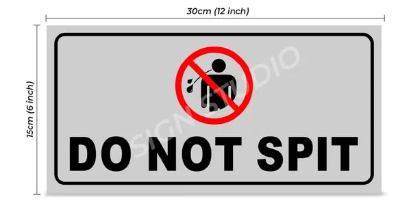 White_Heavy_Duty_Foam_Sheet_Sign_Board_"Do_Not_Spit"_Printed_Design_For_Office,_Factory,_Hospital,_Public_Places_(Pack_Of_2)