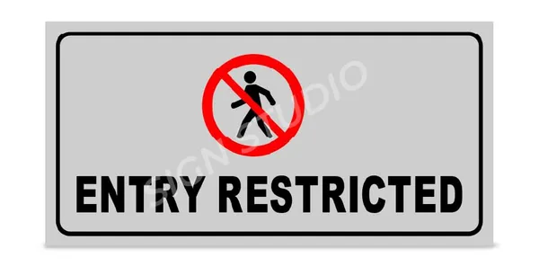 White_Heavy_Duty_Foam_Sheet_Sign_Board_Entry_Restricted_Printed_Design_Ideal_For_Office,_Factory,_Hospital,_And_Public_Places_(Pack_Of_1)