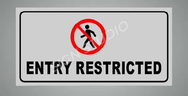 White_Heavy_Duty_Foam_Sheet_Sign_Board_Entry_Restricted_Printed_Design_Ideal_For_Office,_Factory,_Hospital,_And_Public_Places_(Pack_Of_2)