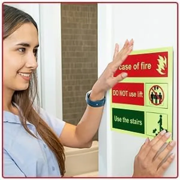 Green_&_Yellow_Emergency_Fire_Safety_Sign_'In_Case_Of_Fire_Do_Not_Use_Lift,_Use_Stairs'_Glow-In-The-Dark_Safety_Board_For_Business,_Office,_School,_Hotel,_Cafe,_Hospital_Green_&_Yellow,_8X8_Inch