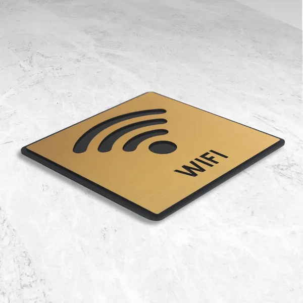 Wifi_Premium_Gold_Acrylic_'Free_Wifi'_Sign_Brush_Finish,_Self-Adhesive_With_3M_Double-Sided_Tape,_5.8_Inch_Easy_Mount_Wifi_Signage_For_Cafã©,_Office,_Hotel,_Store,_School,_Hospital