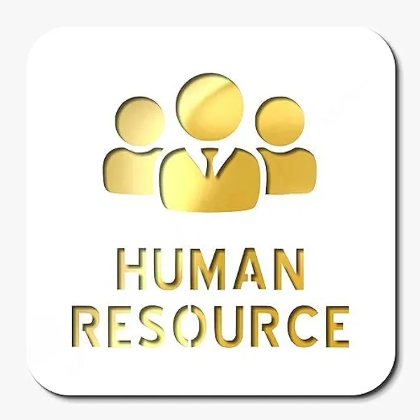 Human_Resource_Premium_White_Gold_Finish_Acrylic_Human_Resource_Door_Sign_Easy_Mount_Self-Adhesive_Tape_Signage_For_Hotel,_Office,_Resort,_Society,_Corporate_&_Business_Use