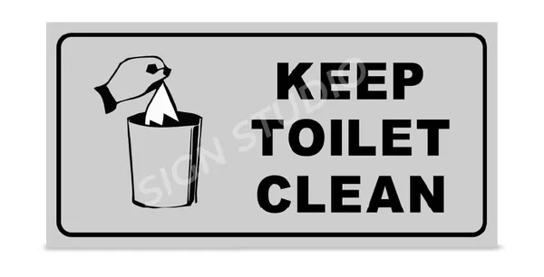 White_Keep_Toilet_Clean_Foam_Sign_Board_For_Bathroom_Hygiene_Waterproof_&_Durable_With_Adhesive_Back_For_Home,_Office_&_Public_Use_(Pack_Of_2)