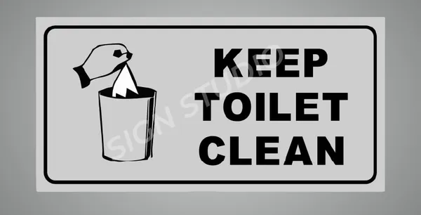 White_Keep_Toilet_Clean_Foam_Sign_Board_For_Bathroom_Hygiene_Waterproof_&_Durable_With_Adhesive_Back_For_Home,_Office_&_Public_Use_(Pack_Of_2)