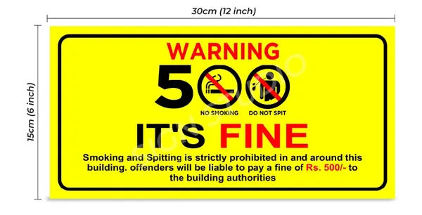 Yellow_No_Smoking_Fine_Applicable_Warning_Foam_Sign_Board_Waterproof_&_Durable_With_Adhesive_Back_For_Office,_Public_Areas_&_Buildings_(Pack_Of_2)